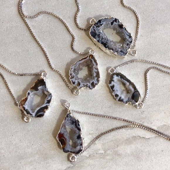 Estrella & Luna Jewelry - Silver Geode Slice Bracelet
